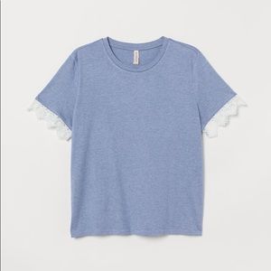 H&M+ t-shirt w/ crochet lace trim (size 3X)